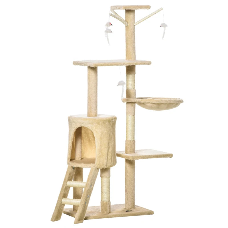 Multi-Level Cat Tree with Scratching Post & House