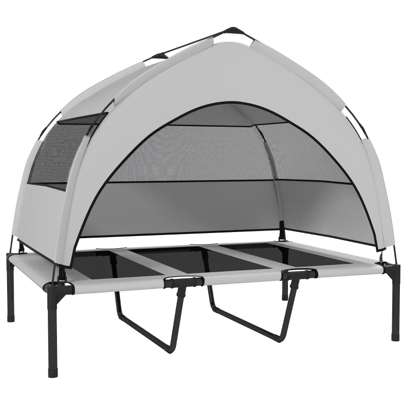 Portable Elevated Dog Bed with Removable Canopy