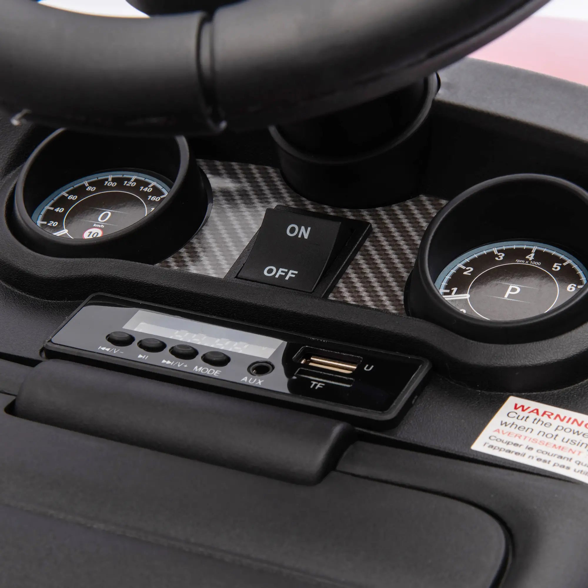 2-in-1 Licensed Kids Electric Ride-On Car with Headlights and Music – Red, 6V