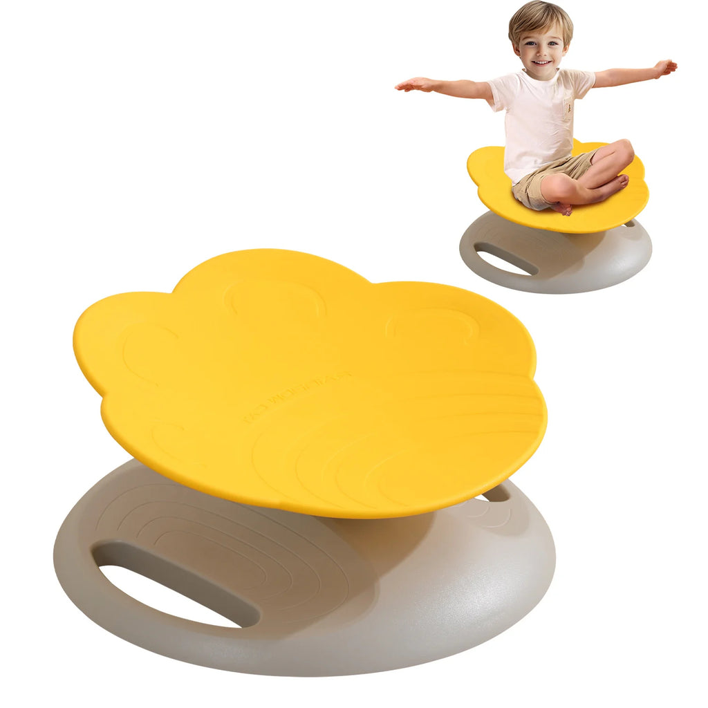 Kids Swivel Spin Chair 360° Rotating Seat Sensory Balance Toy for Toddlers Toys