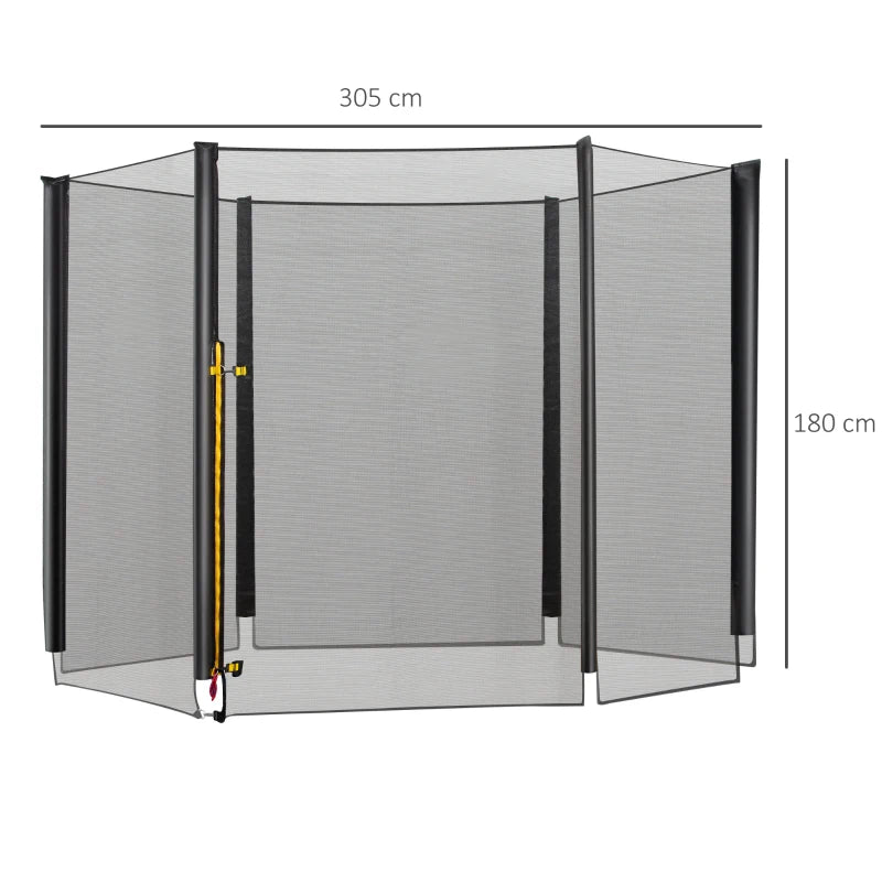 10ft Black Trampoline Safety Net – Replacement Enclosure