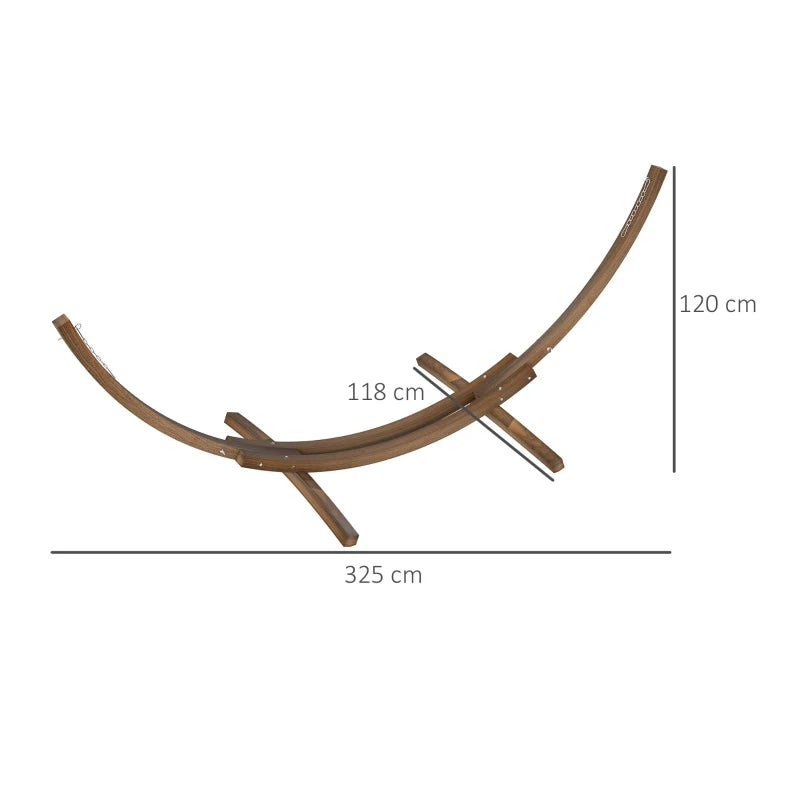 Durable 3.25m Wooden Hammock Frame – Universal Design for Outdoor Relaxing