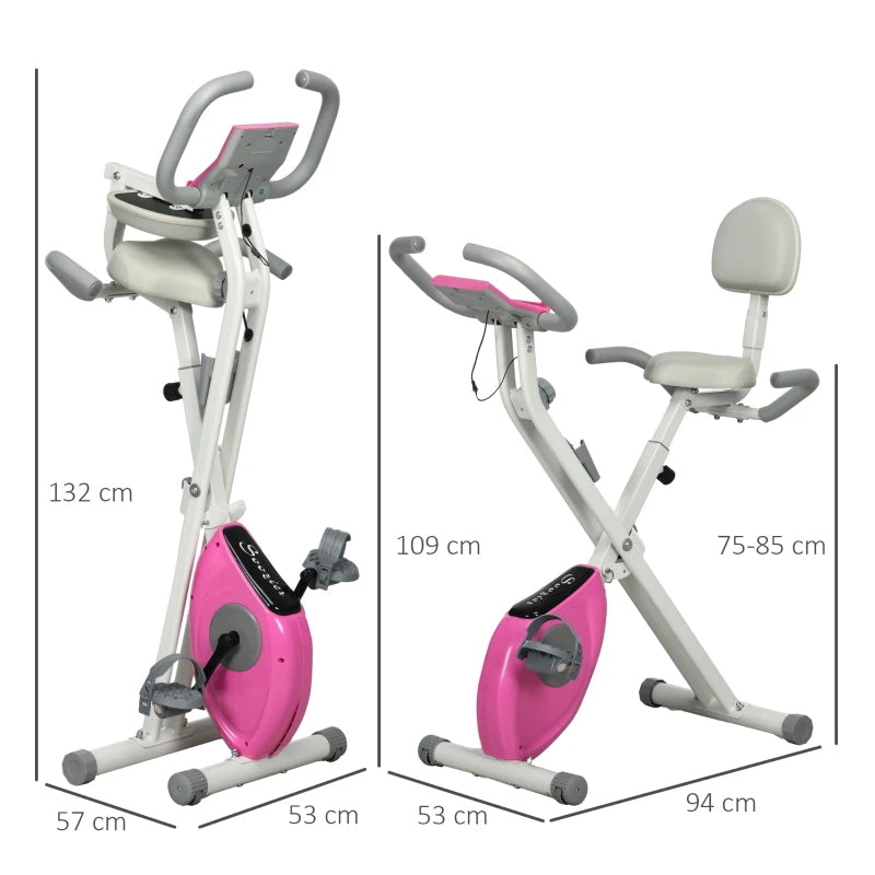 Home Folding Exercise Bike with Adjustable Seat Height