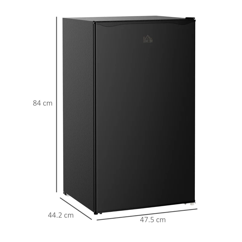 Under Counter Fridge Freezer – 91L Black with Adjustable Thermostat