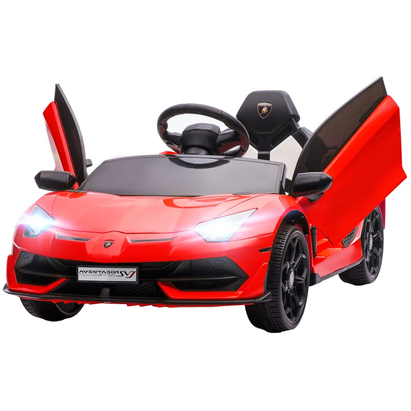 Licensed Kids Lamborghini 12V Electric Car with Remote, Suspension & Butterfly Doors