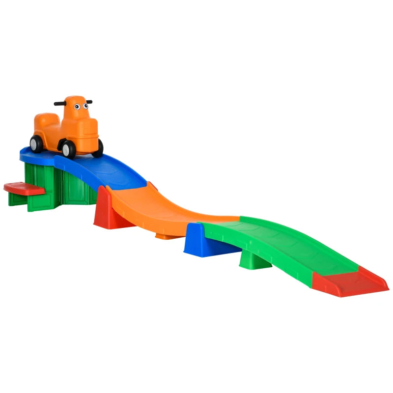 Ride-On Kids Roller Coaster with Four Pieces and Non-Slip Steps, Ages 2-5, Multicolour