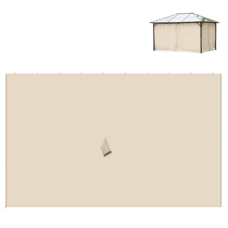 Beige Replacement Gazebo Curtains 4 Pack for Outdoor Shelter Canopy Pavilion, 3 x 4m
