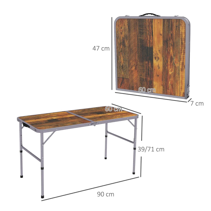 Portable Folding Table – Adjustable Height, Outdoor Use