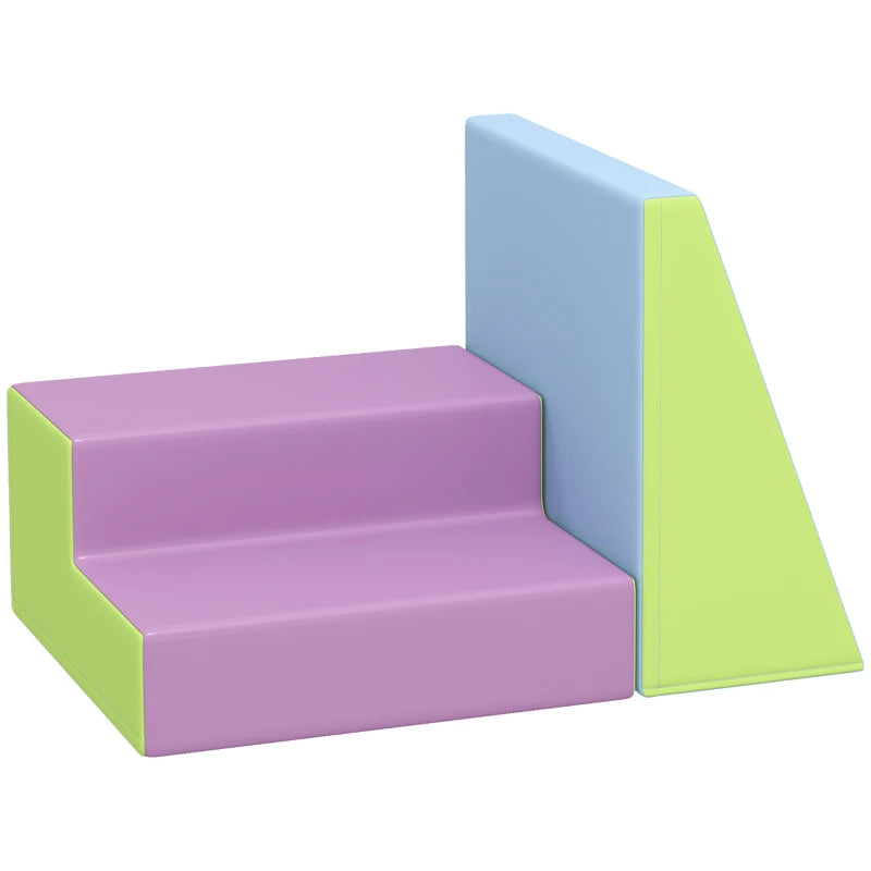 2-Piece Soft Play Set for Toddlers – Safe Climb & Crawl Toy for Ages 12-36 Months, Blue