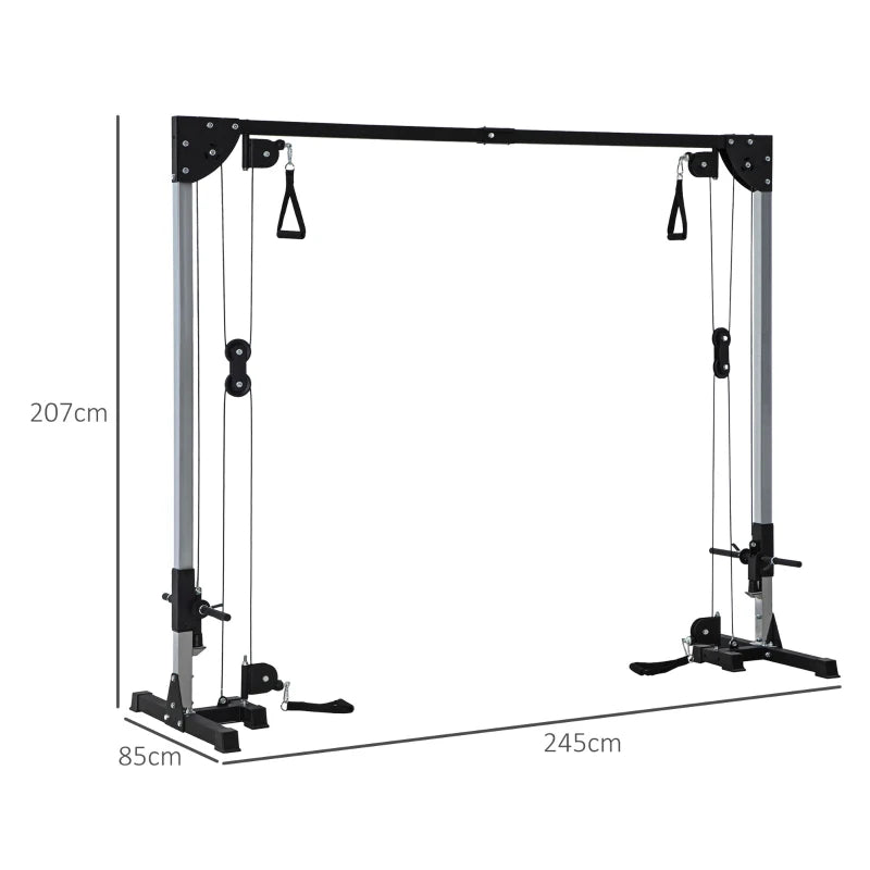 Home Gym Cable Machine with 4 Handles – Strength Training