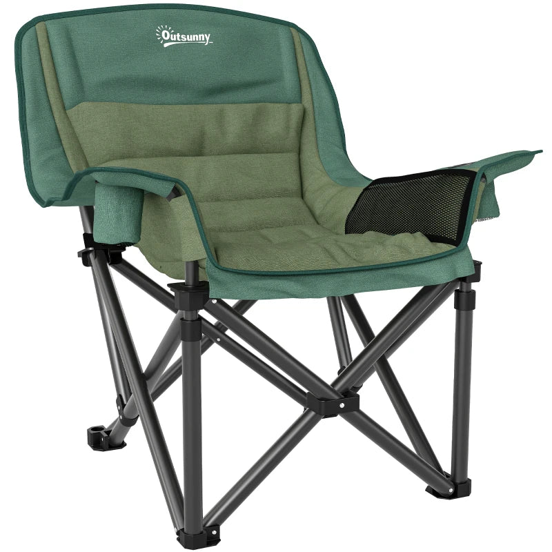 Camping Chair with Bag – Padded, Portable, Olive Green