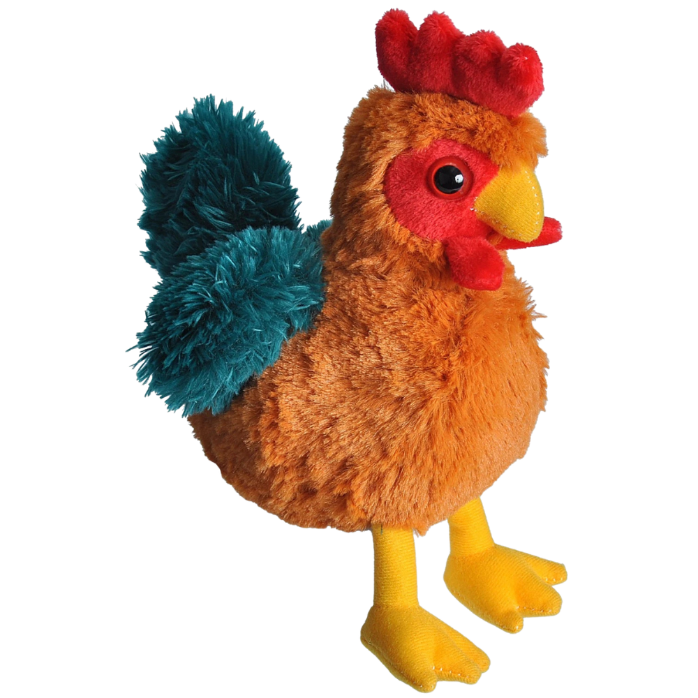 Wild Republic Hug'ems Rooster Plush Cuddly Soft Toy Teddy Bear Cockerel Kids Animal Gift