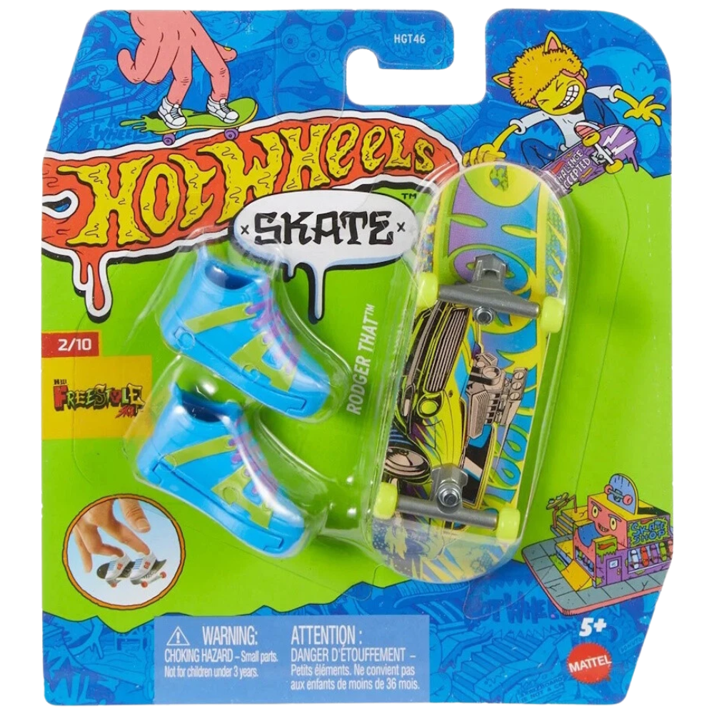 Hot Wheels Skate Singles Freestyle Rodger That Finger Skateboard Toy for Kids Collectors Fun