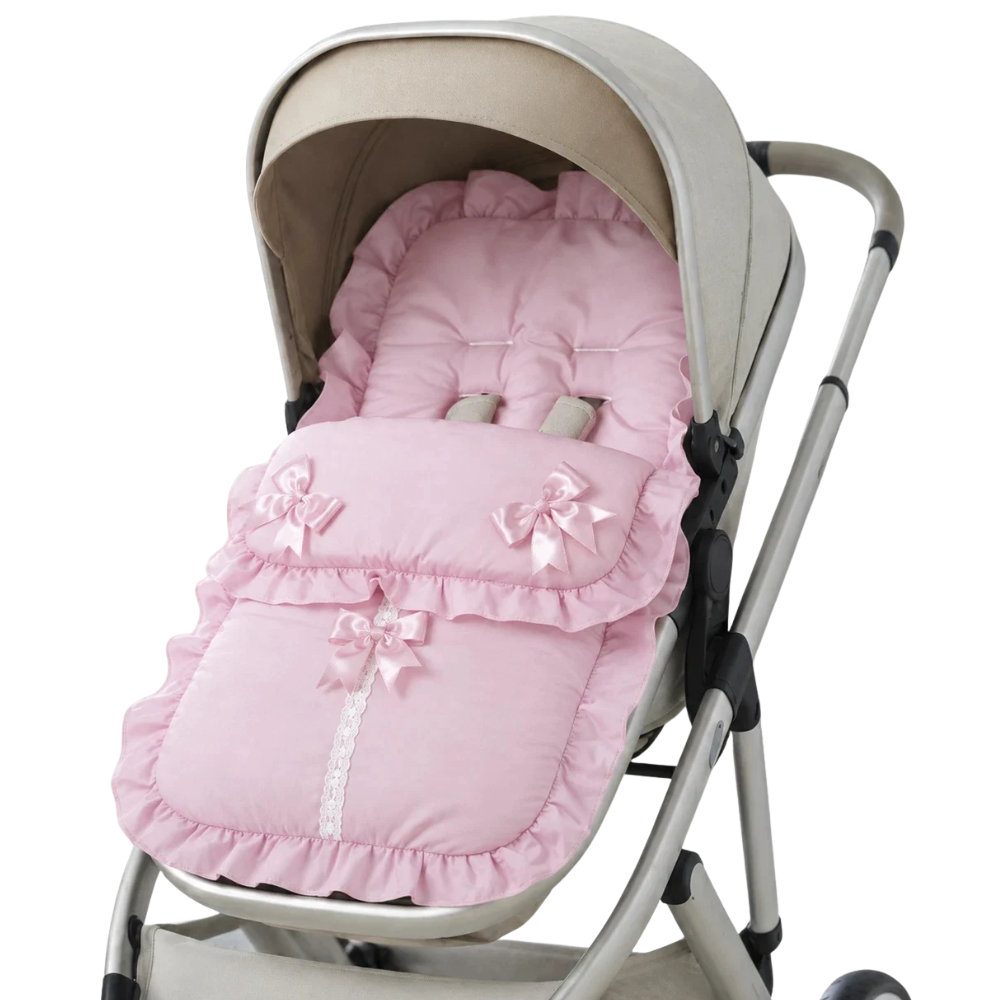 Pink Baby Buggy Footmuff and Cosy Toes Pram Liner for Pushchair Comfort and Warmth