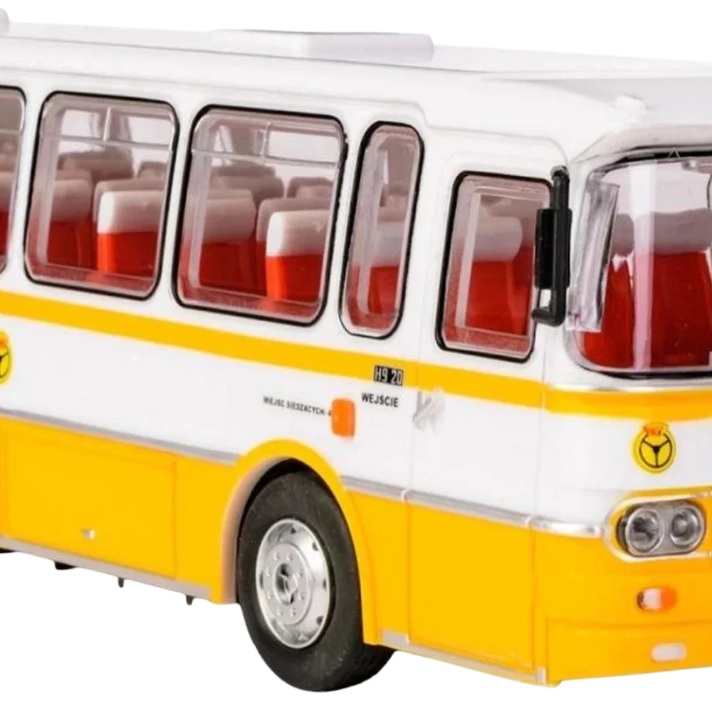 Yellow Autosan Bus Model Toy 1:43 Scale Collectible Vehicle for Kids and Diecast Bus Enthusiasts