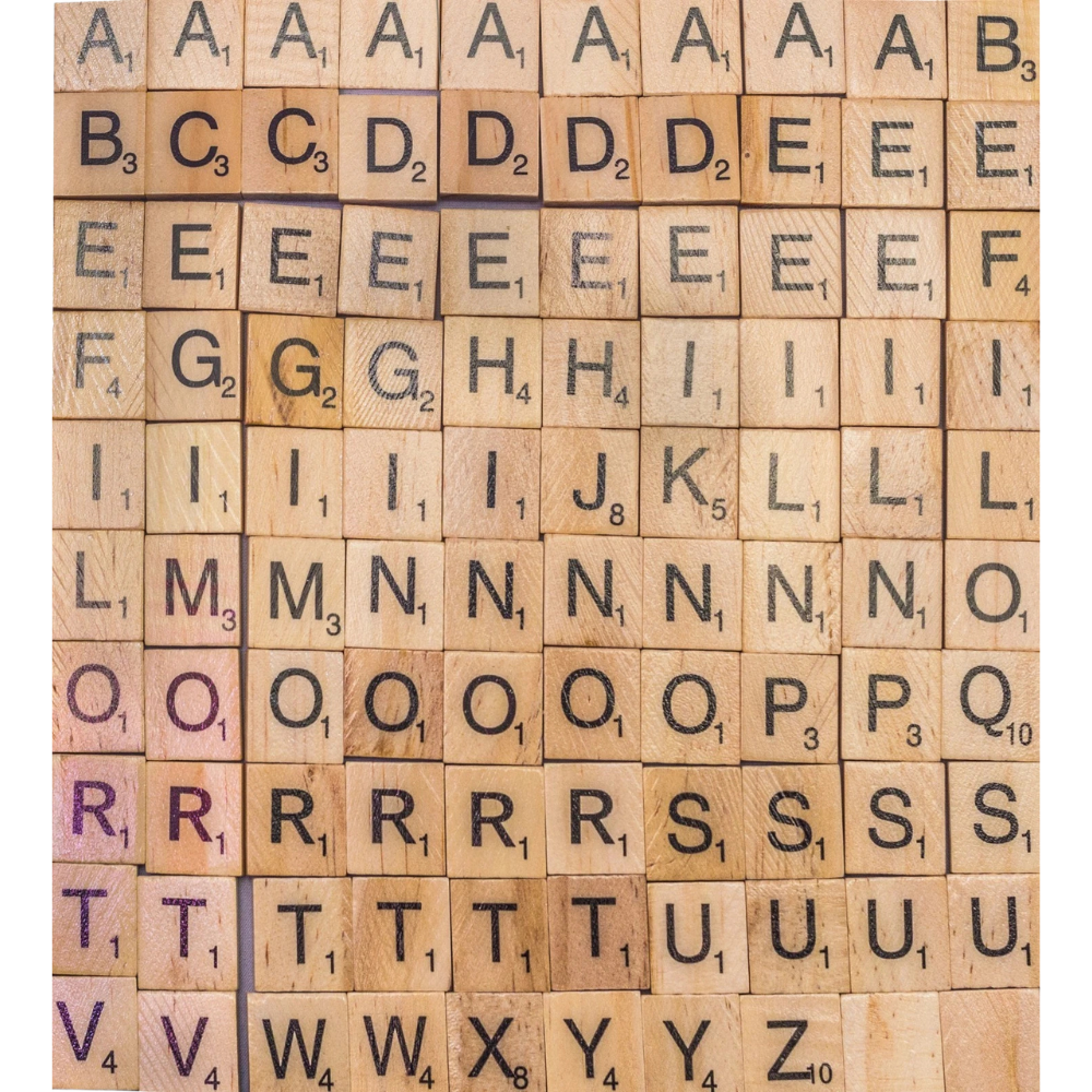 100 Wooden Letter Tiles for Arts and Crafts Scrapbooking Diy Projects Uk Seller