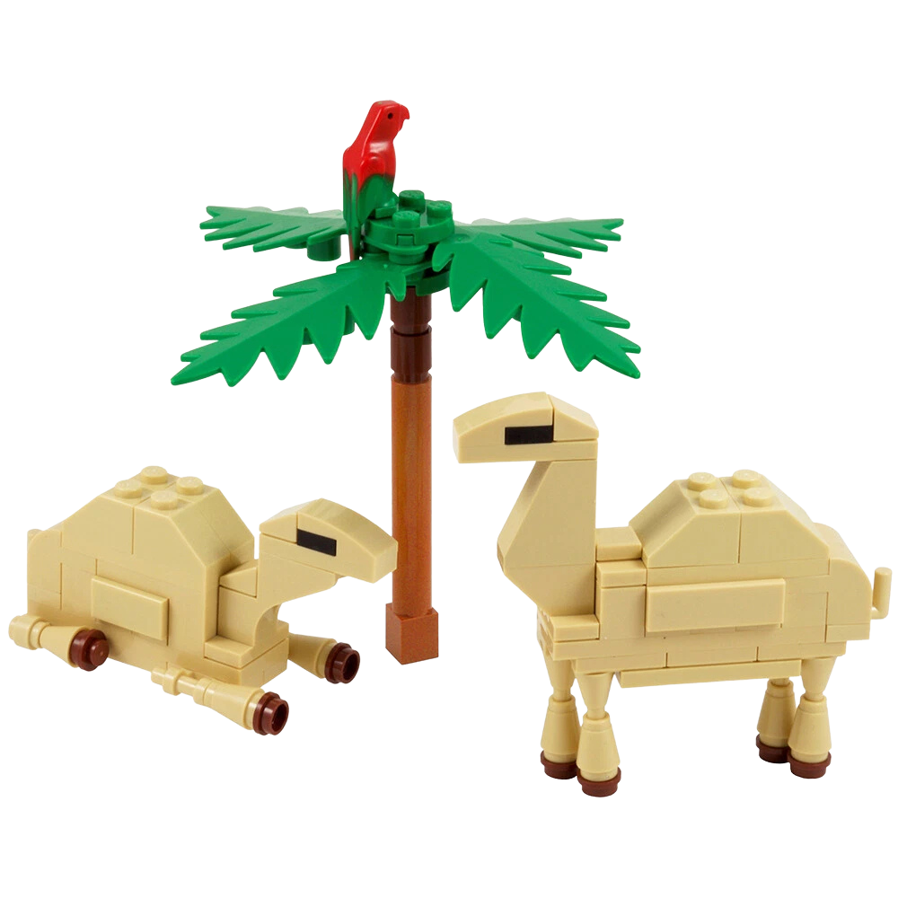 Lego Camels with Desert Palm Tree & Parrot Pirate Nativity All Parts Building Set Toys