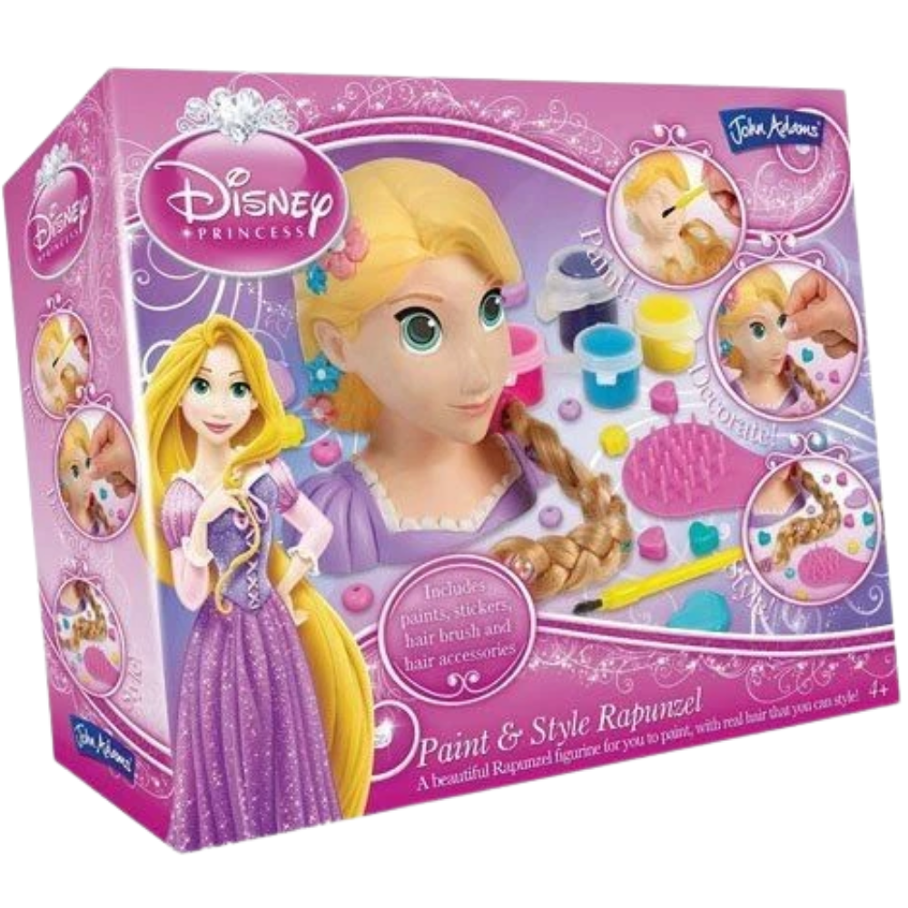 Disney Princess Rapunzel Paint and Style Doll Set for Creative Hair Styling Fun Play