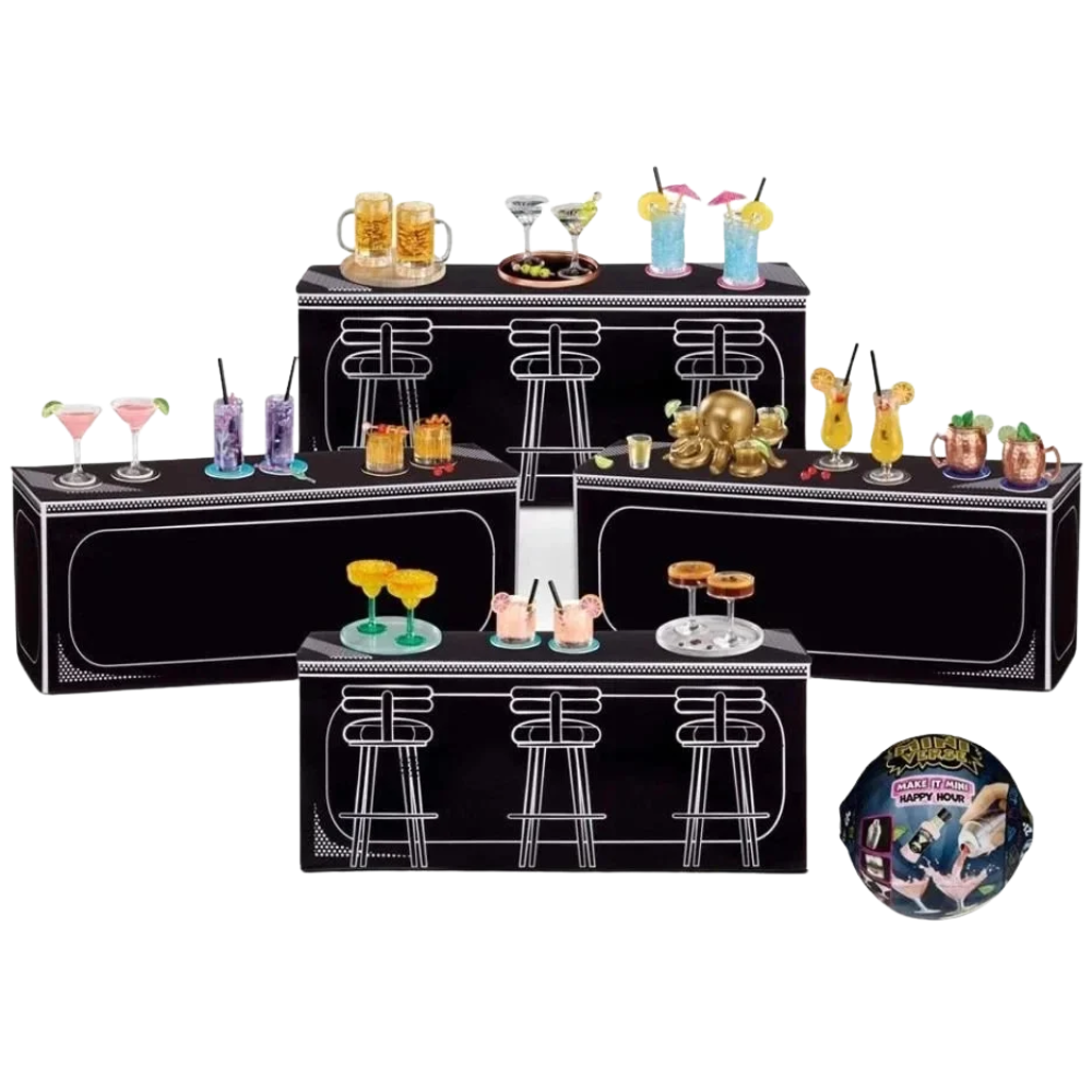 Mga's Miniverse Make It Mini Happy Hour Miniature Diy Collectible Craft Toy Gift for Kids