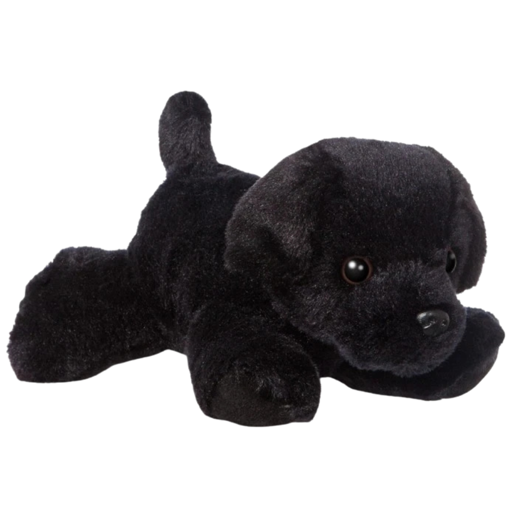 New Aurora Flopsies 20cm Black Labrador Plush Cuddly Soft Toy Puppy Dog Teddy Bear Gift