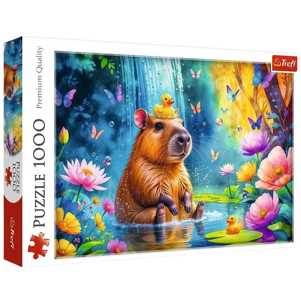 Trefl Capybara Jigsaw Puzzle 1000 Pieces, Animal Puzzle Game for Adults and Family Fun
