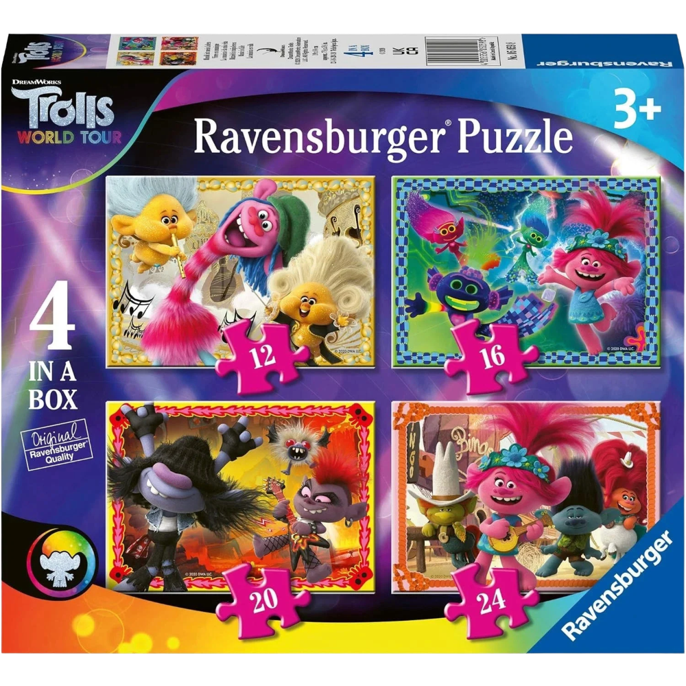 Ravensburger Trolls World Tour 4 in 1 Jigsaw Puzzles Kids Children's Puzzle Set New Sealed