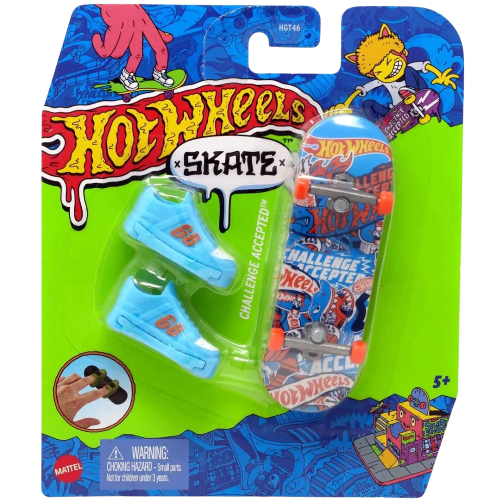 Hot Wheels Skate Singles Challenge Accepted Fingerboard Skateboard Toy for Kids Fun