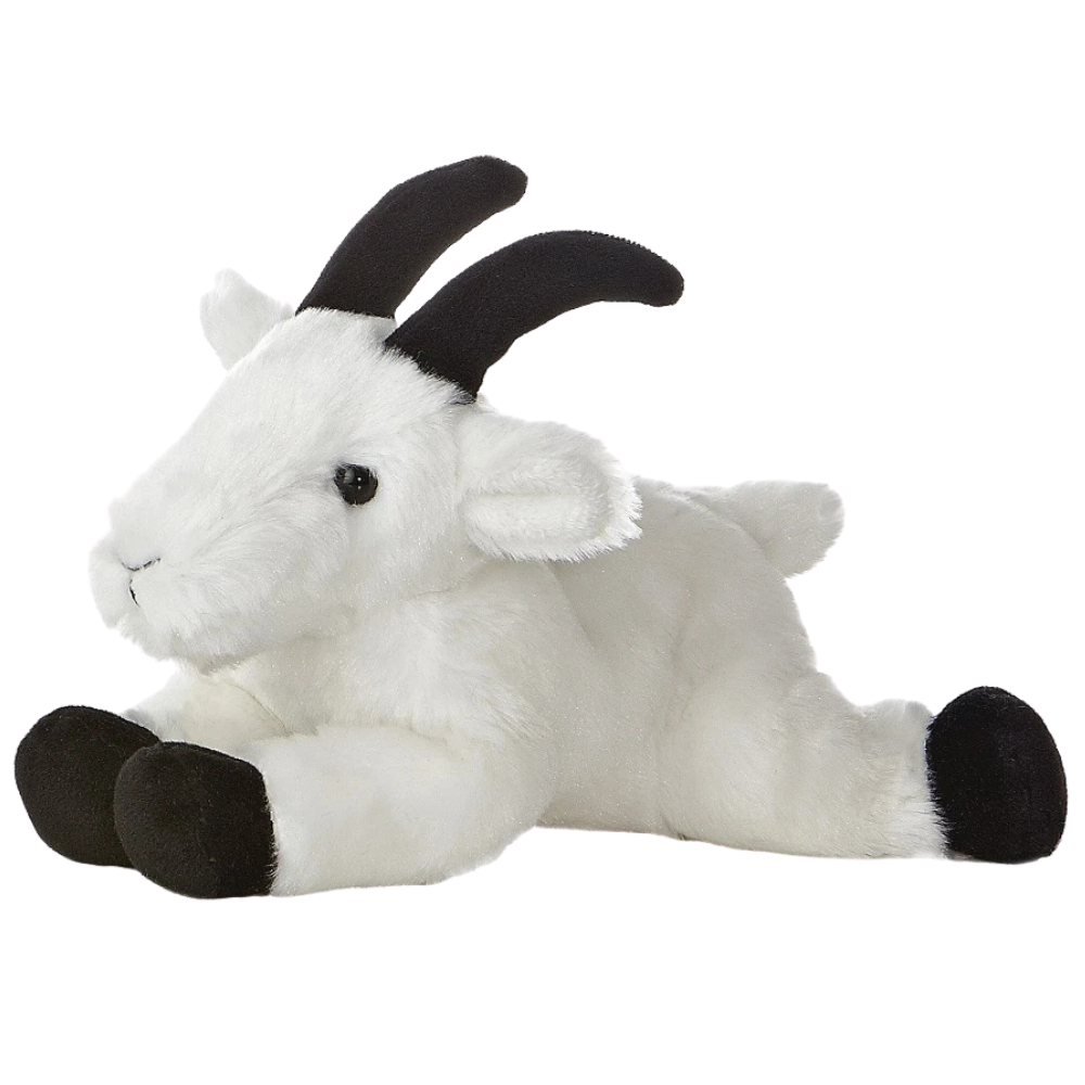 New Aurora Flopsies 8" Goat Plush Cuddly Soft Stuffed Toy Teddy Bear Animal Kids Gift
