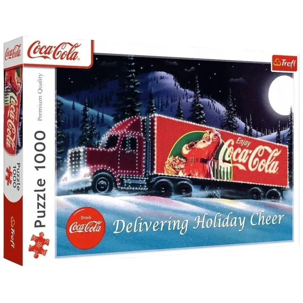 Trefl Coca-Cola Christmas Truck 1000 Piece Jigsaw Puzzle Festive Holiday Collectible for Adults