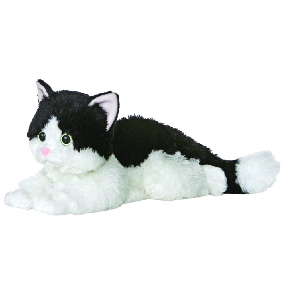 New Aurora 12" Flopsies Oreo Black & White Cat Plush Cuddly Soft Toy Teddy Bear Gift