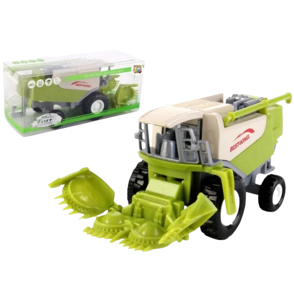 Metal Combine Harvester Toy Model, Realistic Farm Machinery Vehicle for Kids and Collectors