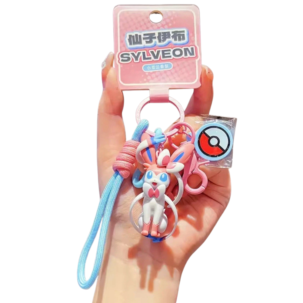 Pokemon Sylveon Keyring Dangler Keychain Figure Cute Collectible Gift Brand New Uk Seller