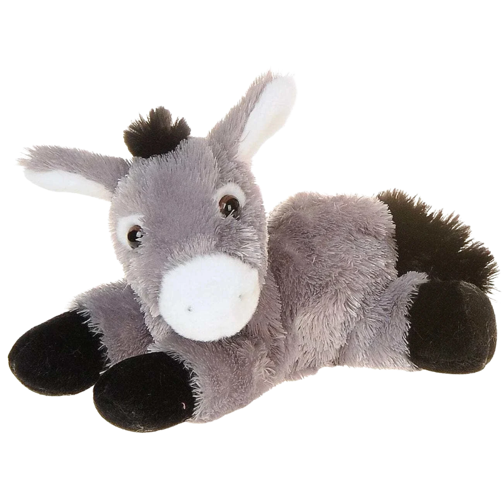 Aurora Mini Flopsies Donkey 20cm Grey Plush Soft Toy Stuffed Animal Gift for Kids New