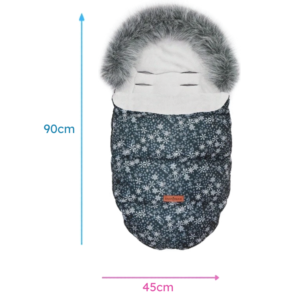 Baby Footmuff Collar for Stroller Pushchair Husky Warm Snowflake Grey Winter Cover