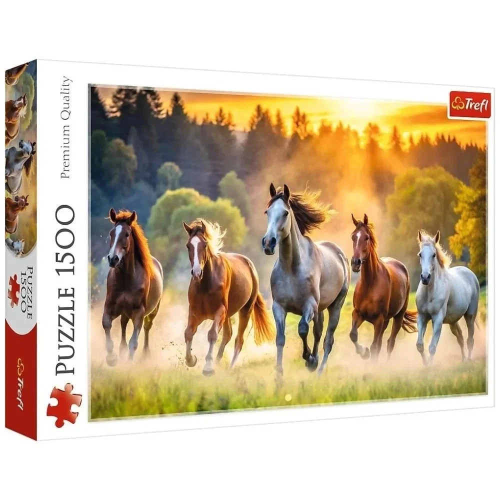 Trefl Wild Horses 1500 Piece Jigsaw Puzzle, Wildlife Animal Puzzle Game for Adults and Families