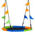 40-Inch Kid Saucer Nest Swing with Adjustable Rope for Indoor and Outdoor Use